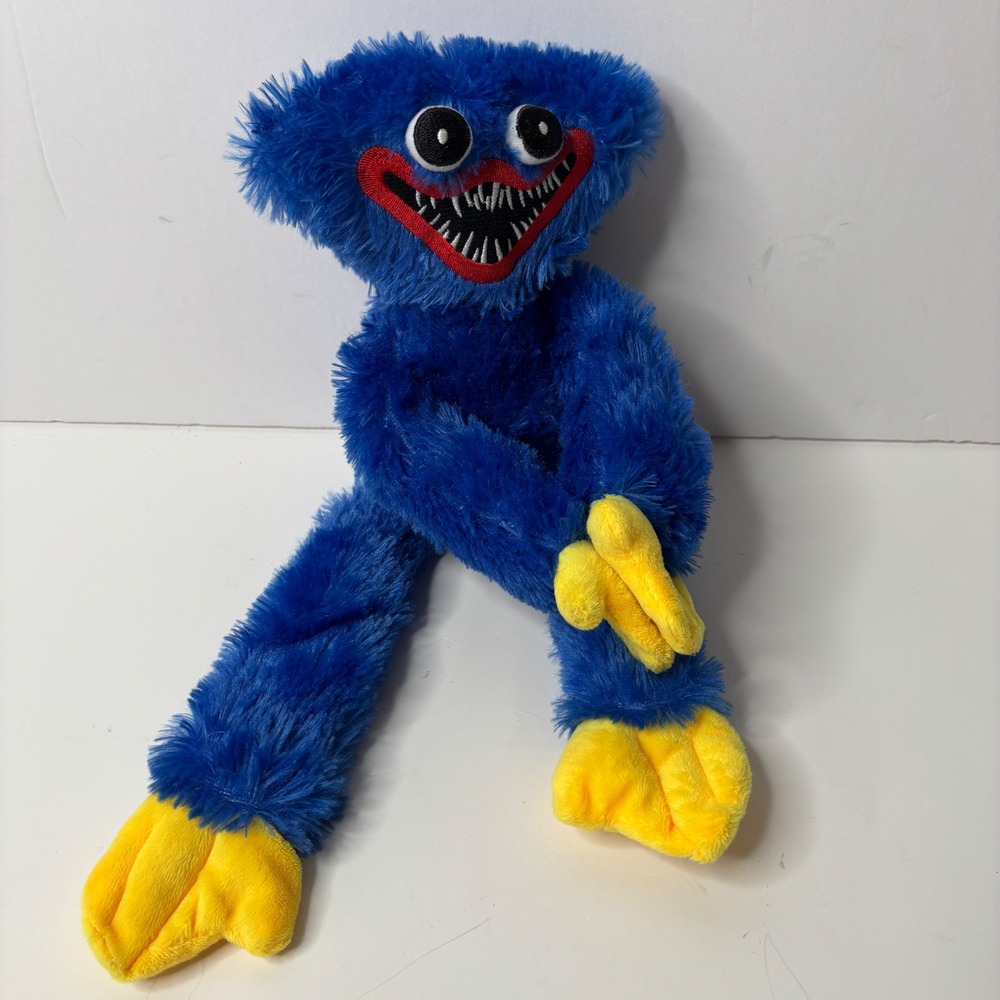 16" Huggy Wuggy Plush Poppy Playtime Scary Monster Sticky Hug Hands Horror Blue